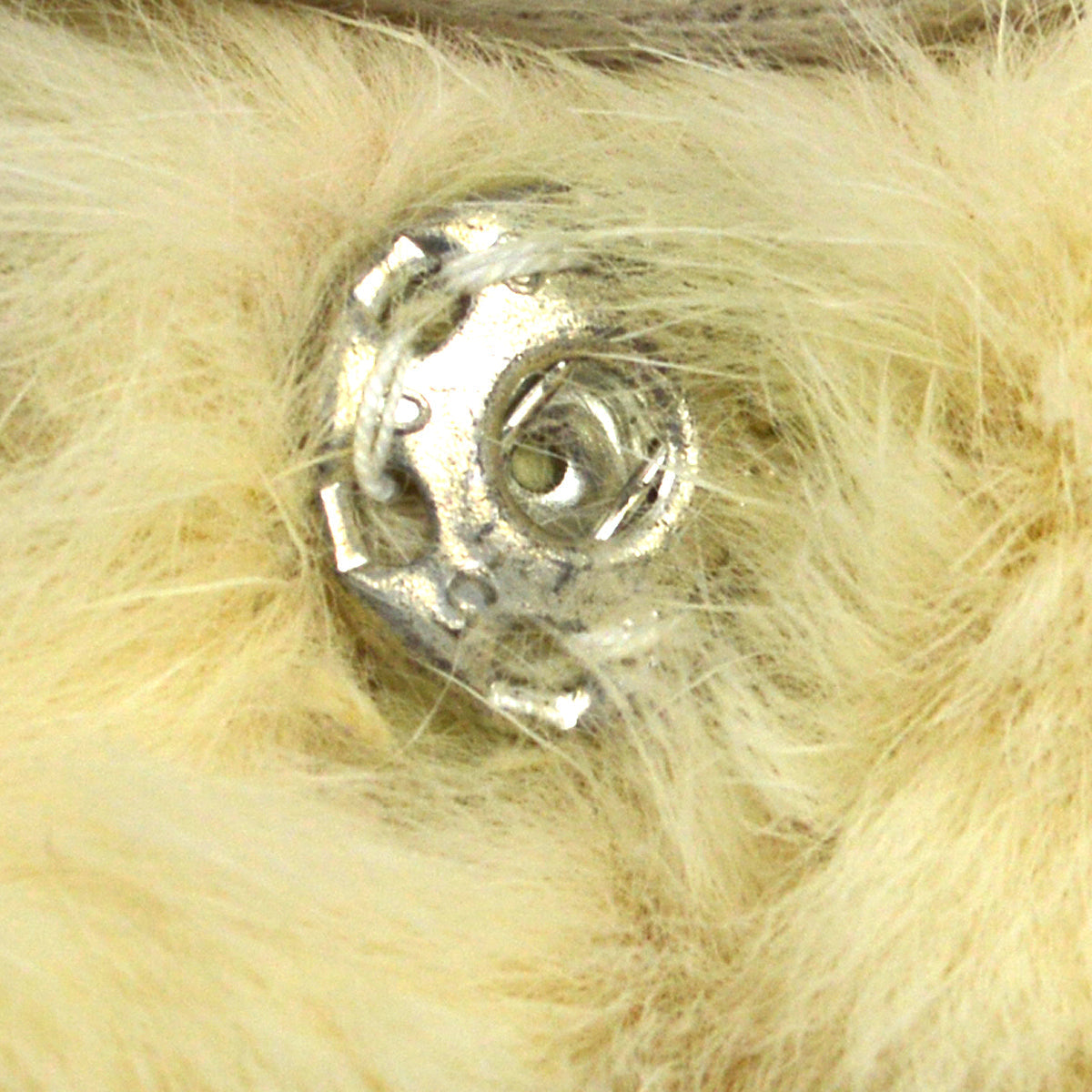 Luxury Chanel 2001 Fur Bracelet Wristband White
