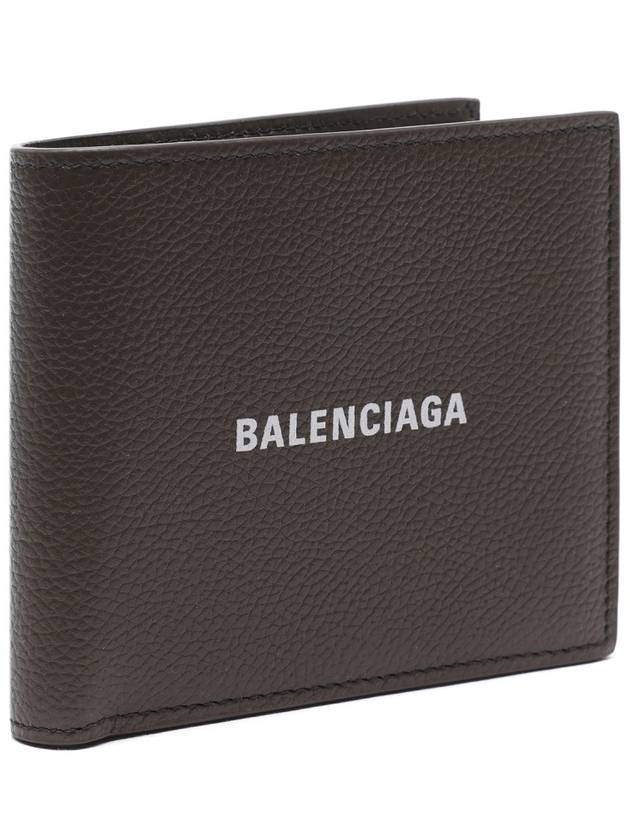 Luxury Balenciaga Cash Square Folded Wallet Dark Green