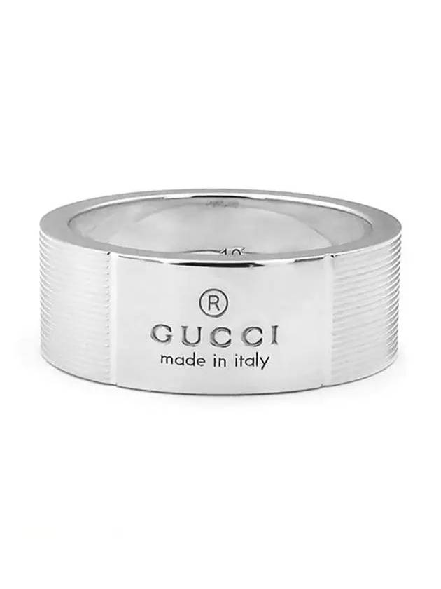 Luxury Gucci Trending 2025 Engraved Logo Ring Silver