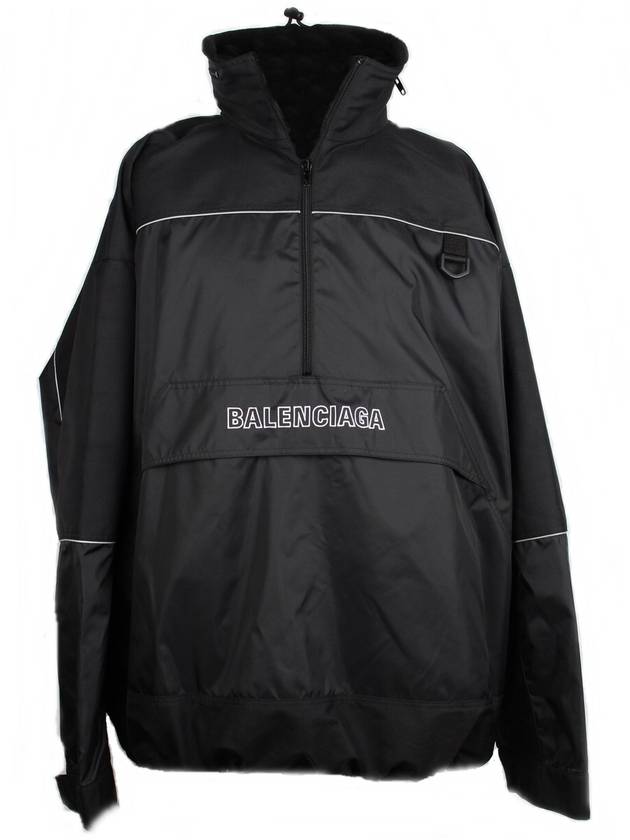 Luxury Balenciaga Logo Anorak Black 46