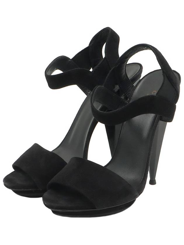 Luxury Gucci Trending 2025 Black Suede Liberty Slingback Sandals Women Shoes 37 5 347558