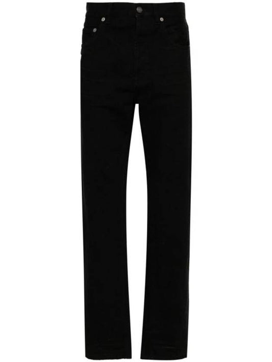 Luxury Saint Laurent Denim Cotton Straight Jeans Black
