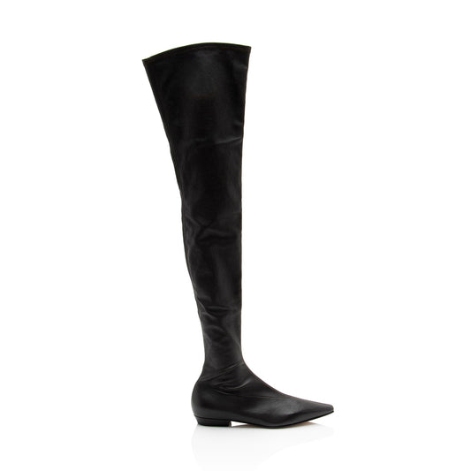 Luxury Bottega Veneta Leather Over The Knee Boots
