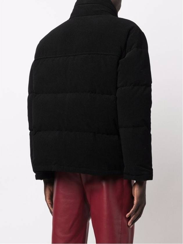 Luxury Saint Laurent Corduroy Down Padding Jacket Black