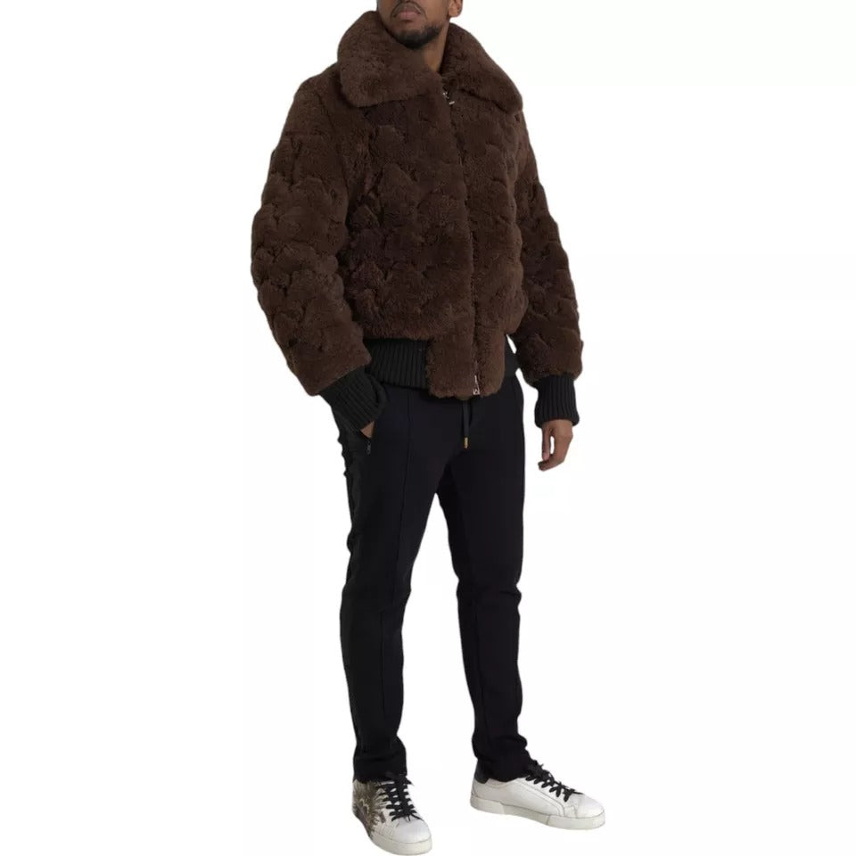 Luxury Bottega Veneta  Fur Lamb Shearling Coat Men's Jacket