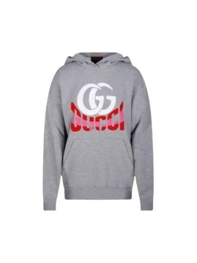 Luxury Gucci Trending 2025 Logo Print Jersey Hoodie Grey