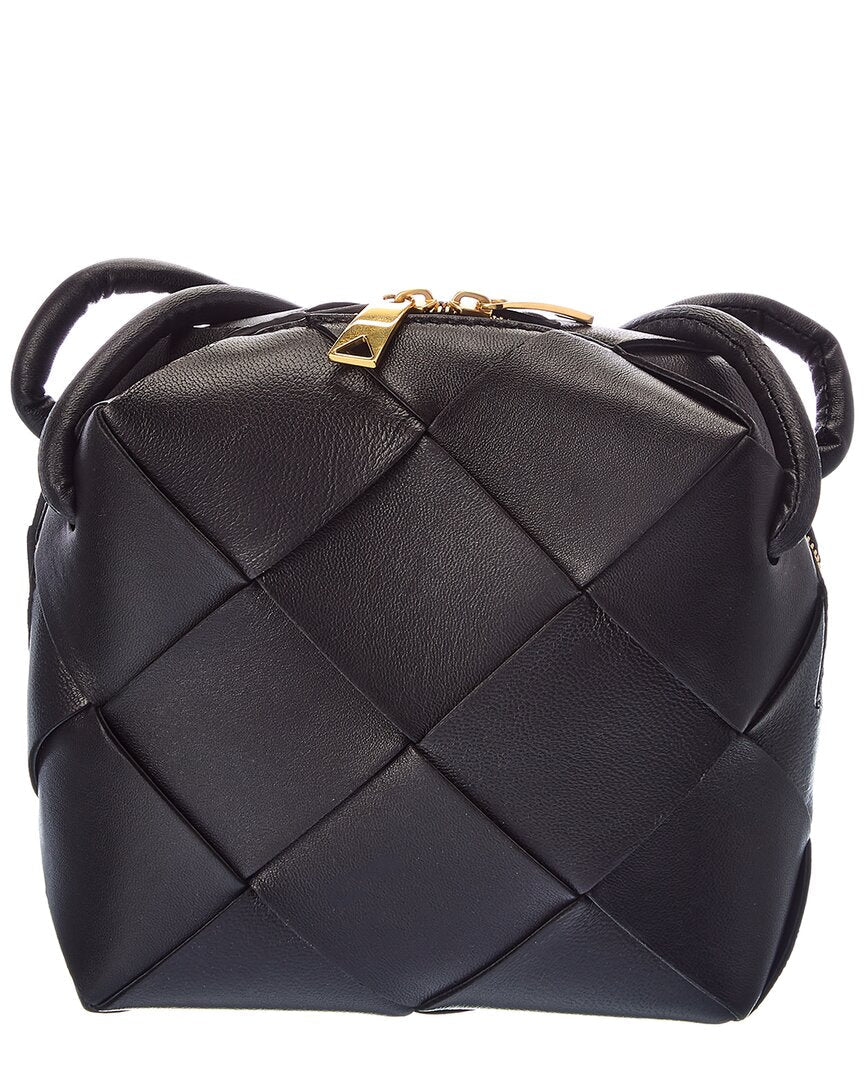 Luxury Bottega Veneta Cassette Mini Intrecciato Leather Camera Bag