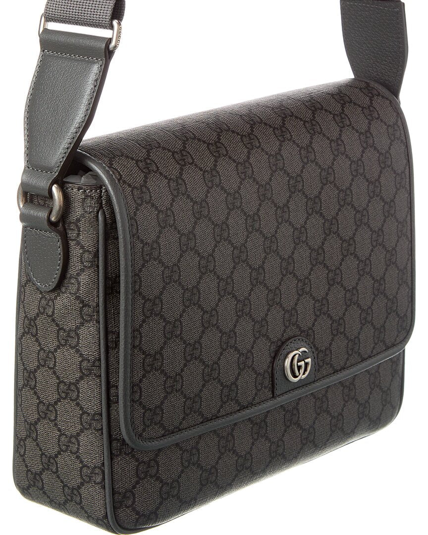 Luxury Gucci Trending 2025 Ophidia GG Supreme Canvas & Leather Messenger Bag