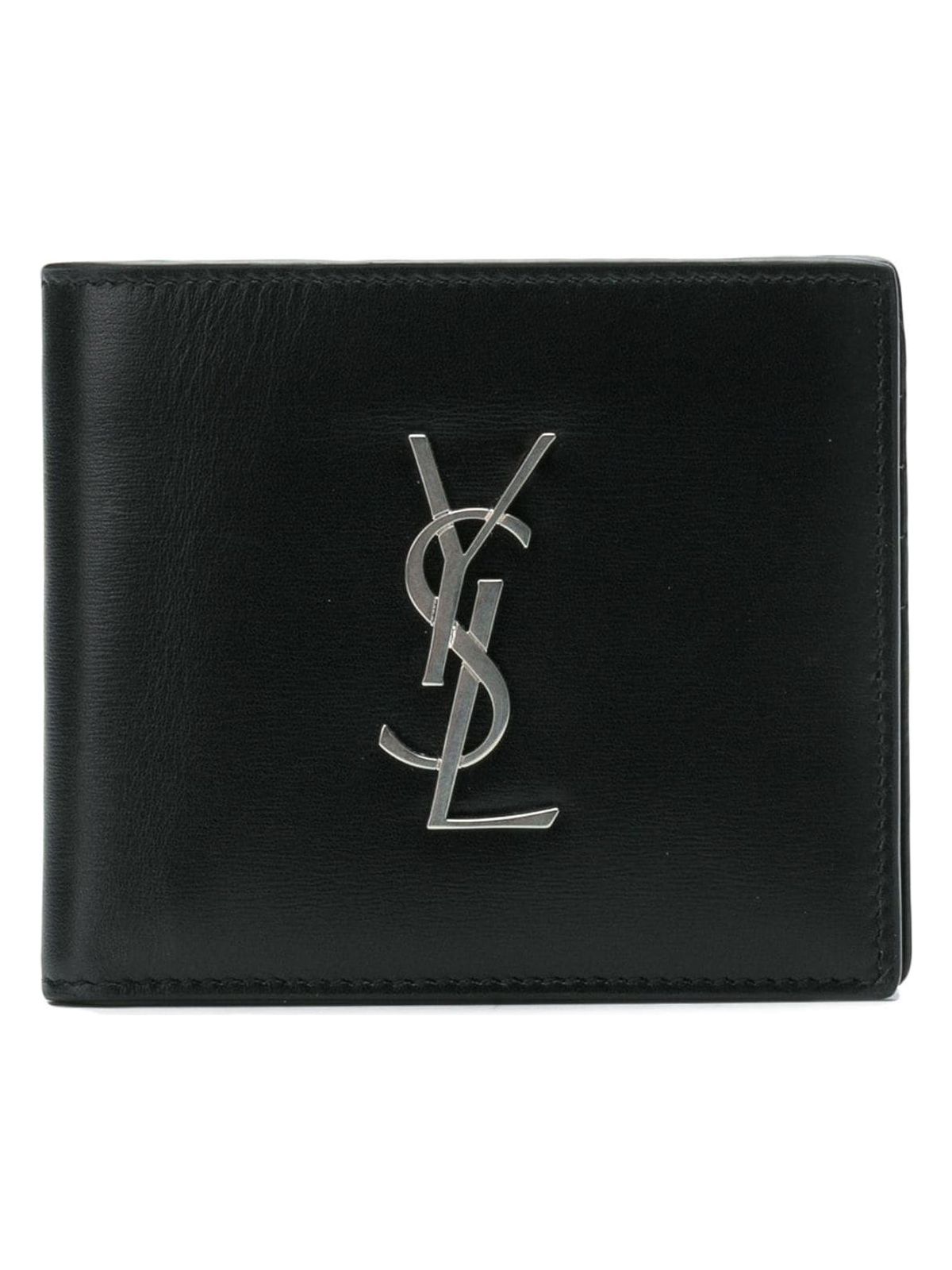 Luxury Saint Laurent Men's Leather Bi-Fold Wallet in Black | 4532760SX0E