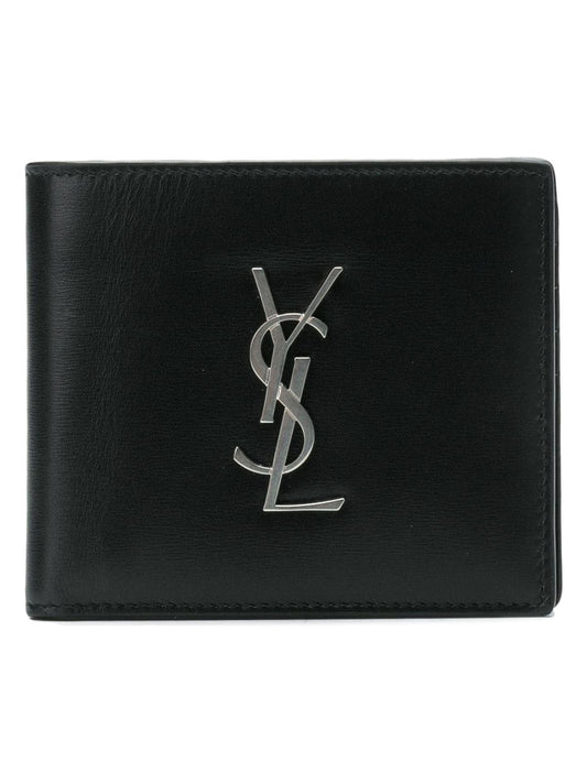 Luxury Saint Laurent Men's Leather Bi-Fold Wallet in Black | 4532760SX0E