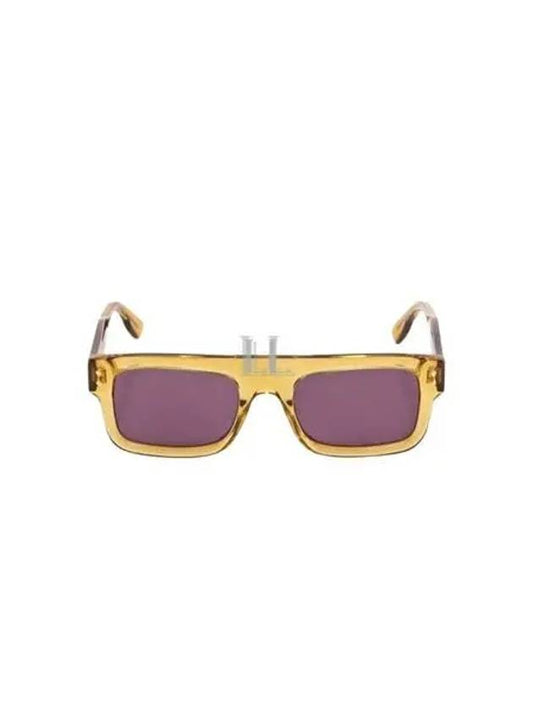 Luxury Gucci Trending 2025 Eyewear Rectangle Clear Sunglasses Yellow