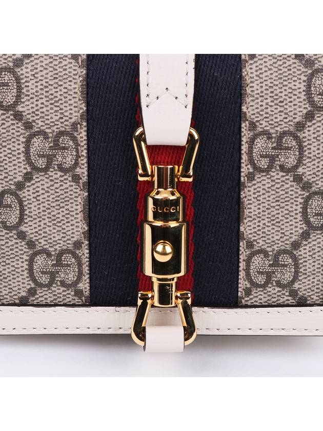 Luxury Gucci Trending 2025 GG gold Jackie 1961 white half wallet 645536