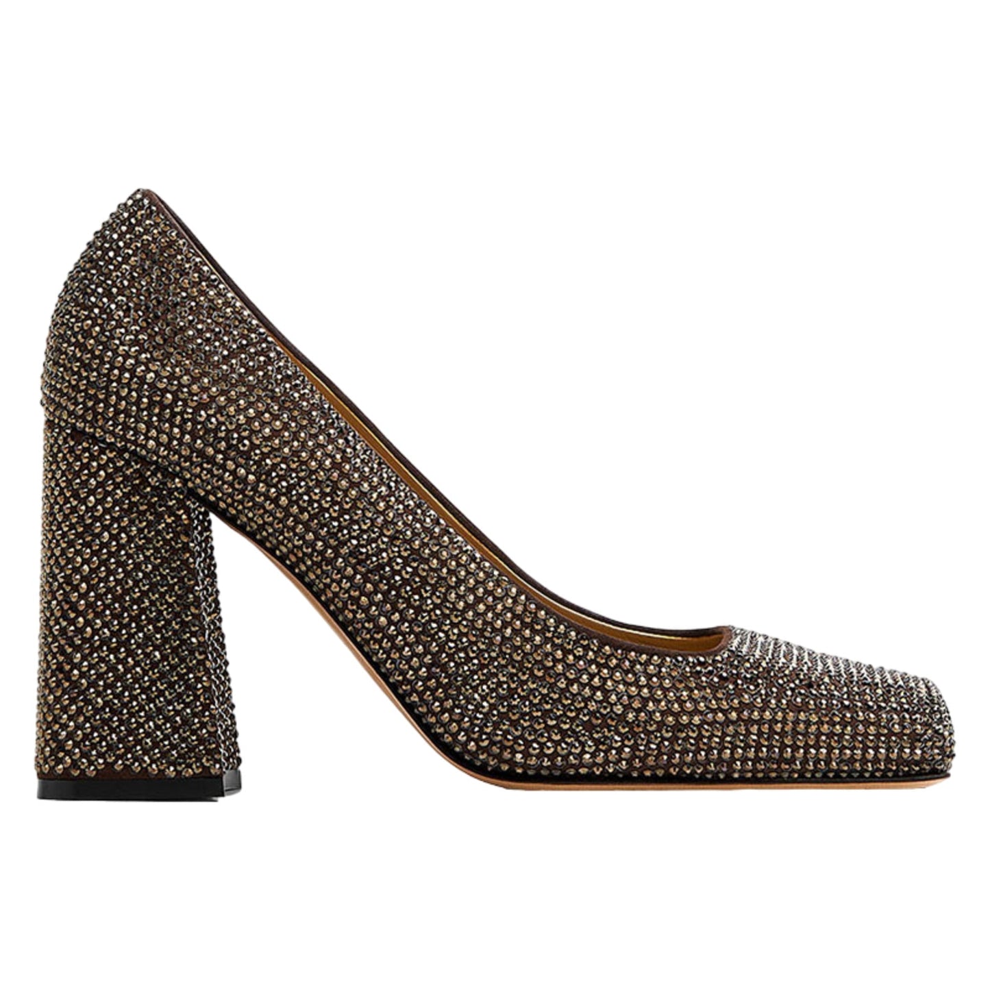 Luxury Bottega Veneta Crystal Embellished Tower Pumps