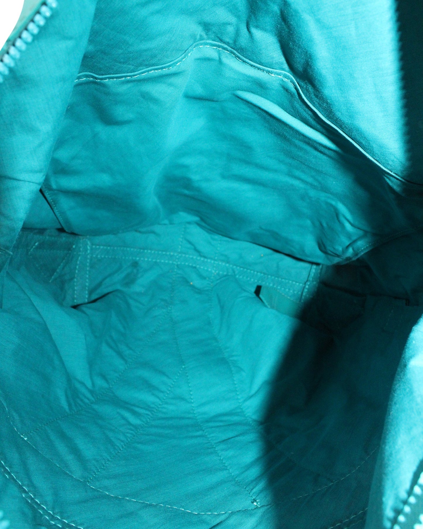 Luxury Bottega Veneta Intrecciato Rubberised Backpack In Turquoise Canvas