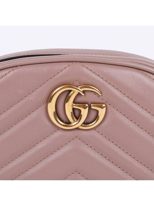 Luxury Gucci Trending 2025 GG Marmont Matelasse Jean Beige Belt Bag 476434