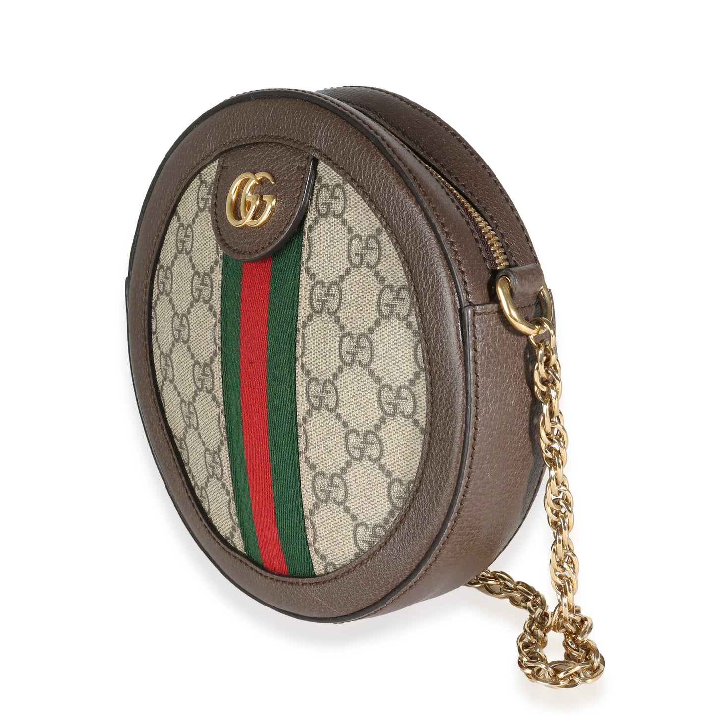 Luxury Gucci Trending 2025 Beige GG Supreme Canvas Mini Ophidia Round Shoulder Bag