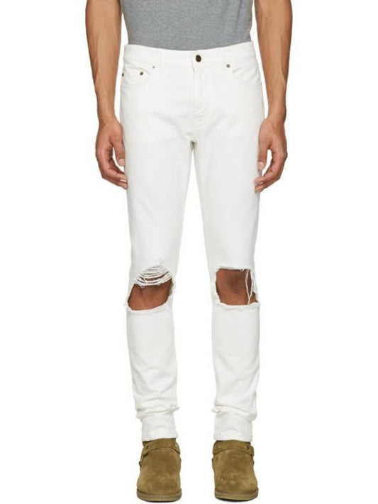 Luxury Saint Laurent Moufa Skinny Jean White
