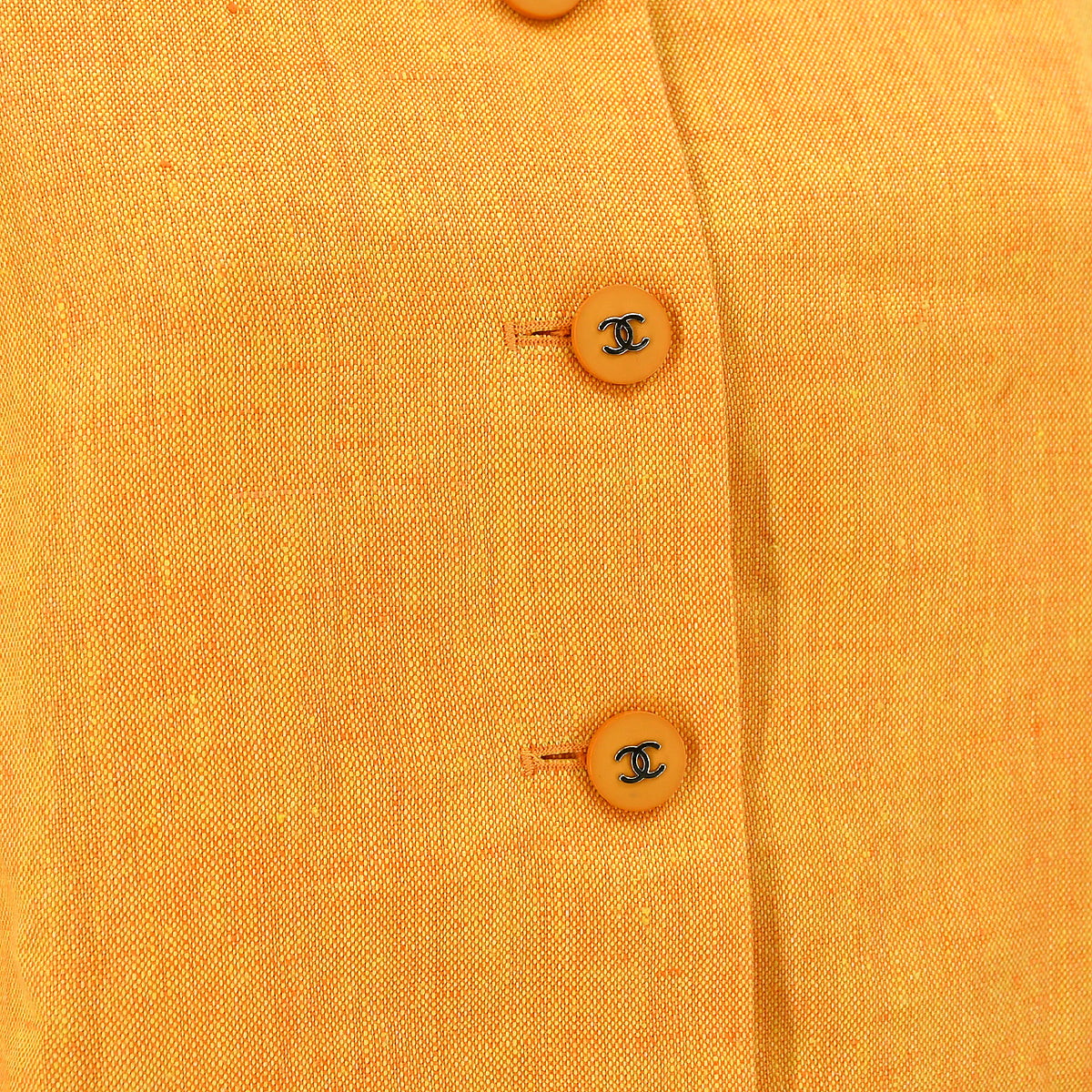 Luxury Chanel 1996 spring CC-buttons linen jacket #36