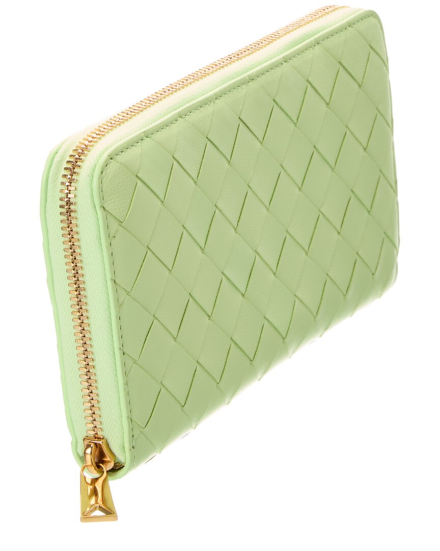 Luxury Bottega Veneta Intrecciato Leather Zip Around Wallet
