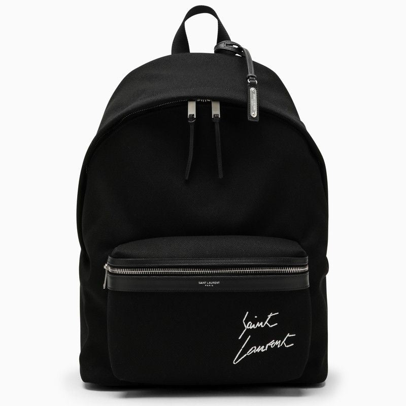 Luxury Saint Laurent Men's City Backpack in Black | 534968FAAVV