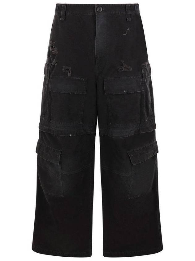 Luxury Balenciaga Cargo Straight Pants Black