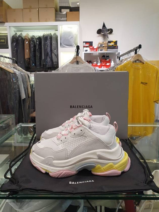 Luxury Balenciaga Triple S Low-Top Sneakers White