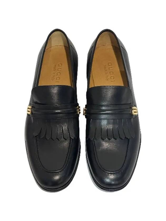 Luxury Gucci Trending 2025 Mirror G Leather Loafers Black