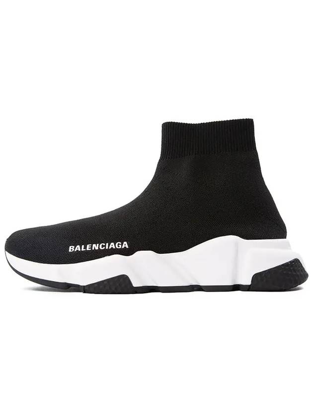 Luxury Balenciaga Speed Trainer  High Top Sneakers Black White