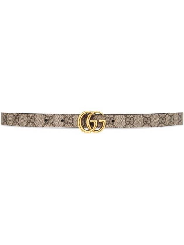 Luxury Gucci Trending 2025 GG Marmont Reversible Thin Belt Grey