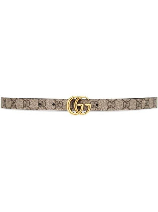 Luxury Gucci Trending 2025 GG Marmont Reversible Thin Belt Grey