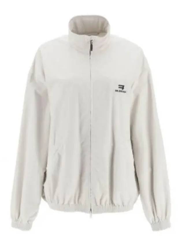 Luxury Balenciaga Logo Technical Track Jacket Beige