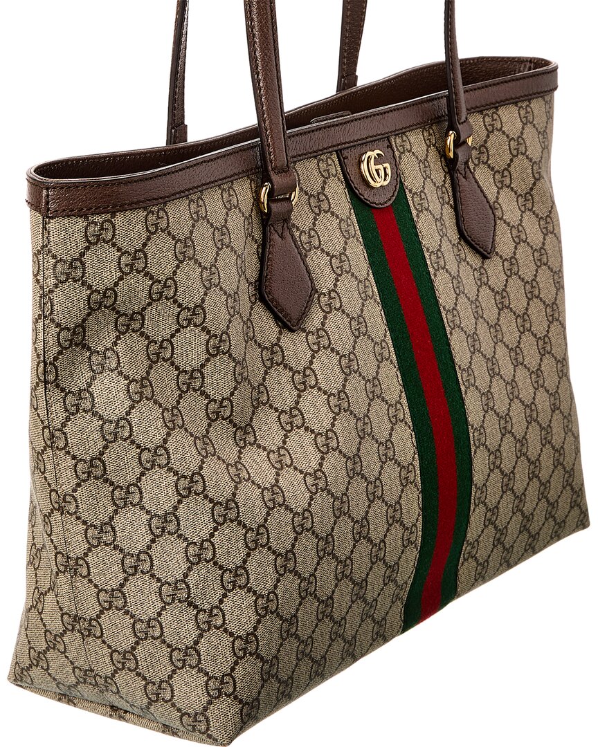 Luxury Gucci Trending 2025 Ophidia Medium GG Supreme Canvas & Leather Tote