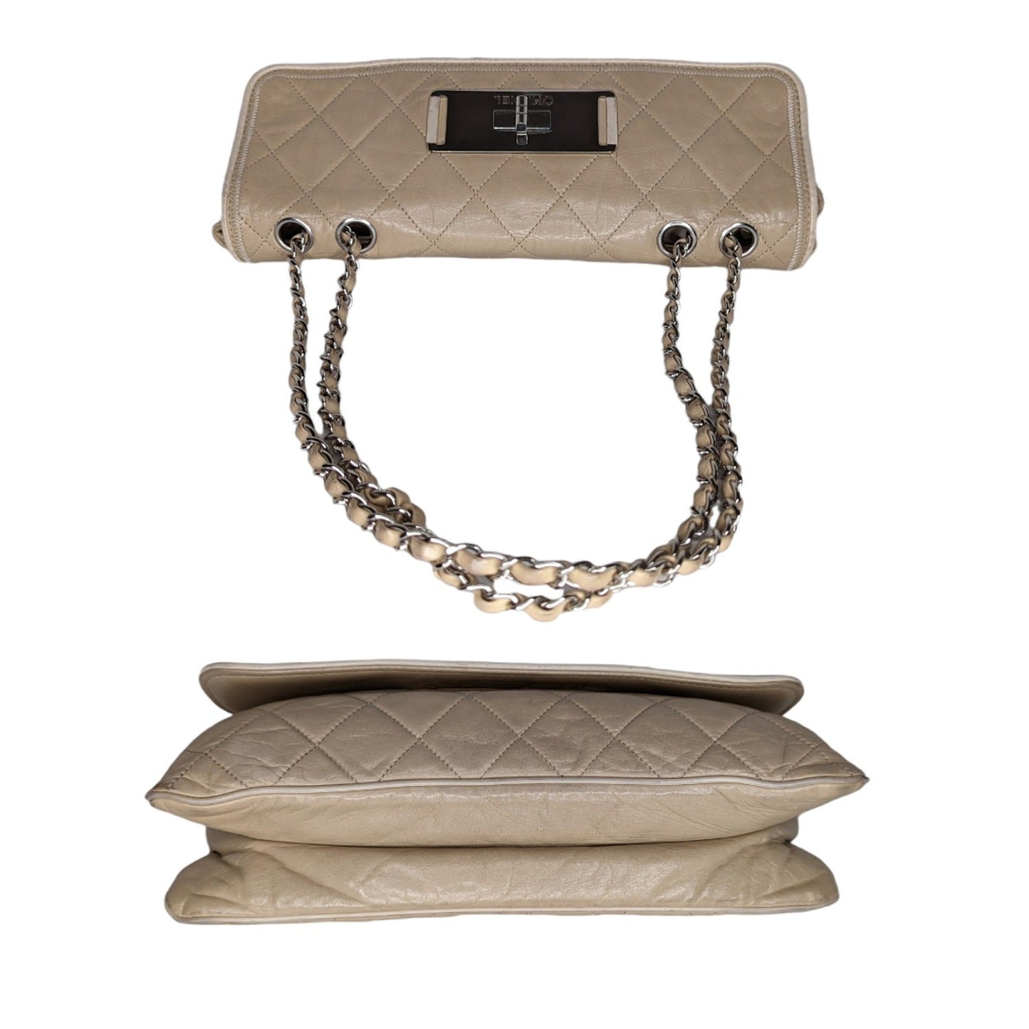 Luxury Chanel Beige Mademoiselle East-West Flap