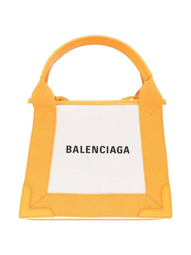 Luxury Balenciaga Cabas XS Tote Bag Natural Pop Orange