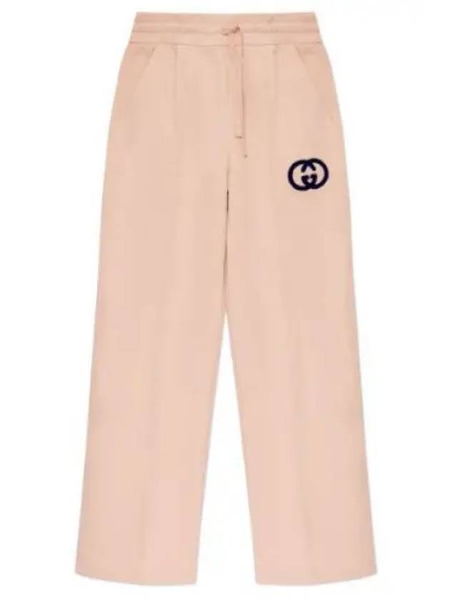 Luxury Gucci Trending 2025 Cotton Jersey Track Pans Soft Pink