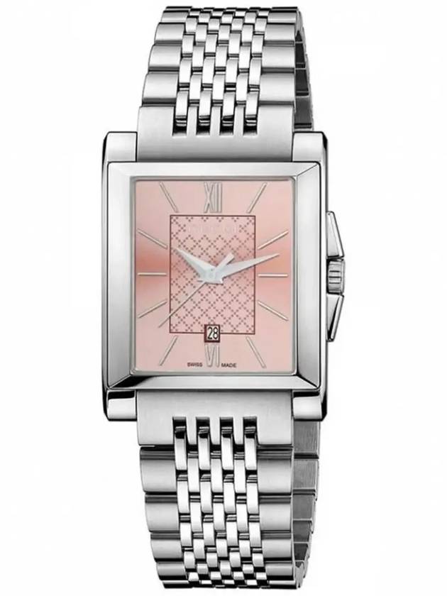 Luxury Gucci Trending 2025 Quartz Square Metal Watch Pink Silver
