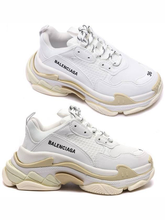 Luxury Balenciaga Triple S Low-Top Sneakers White