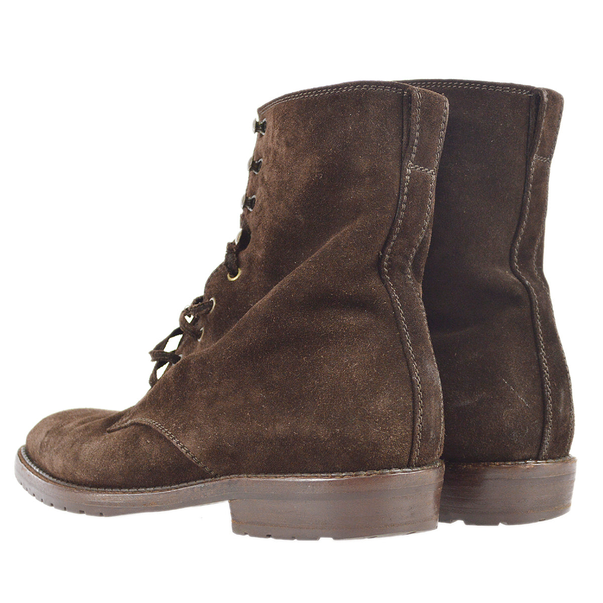 Luxury Chanel * Lace-up Boots Shoes #6 1/2