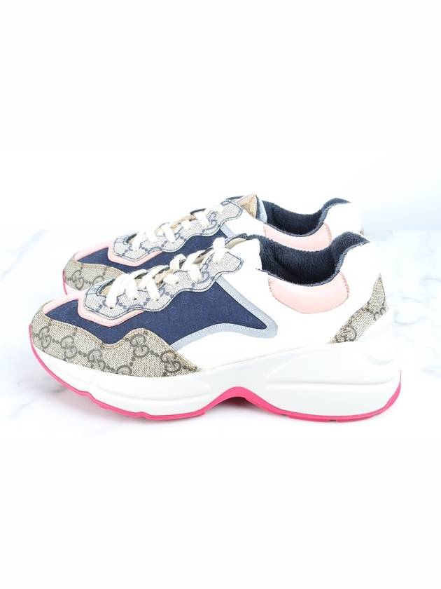 Luxury Gucci Trending 2025 Pink sole Rhyton sneakers 35 220