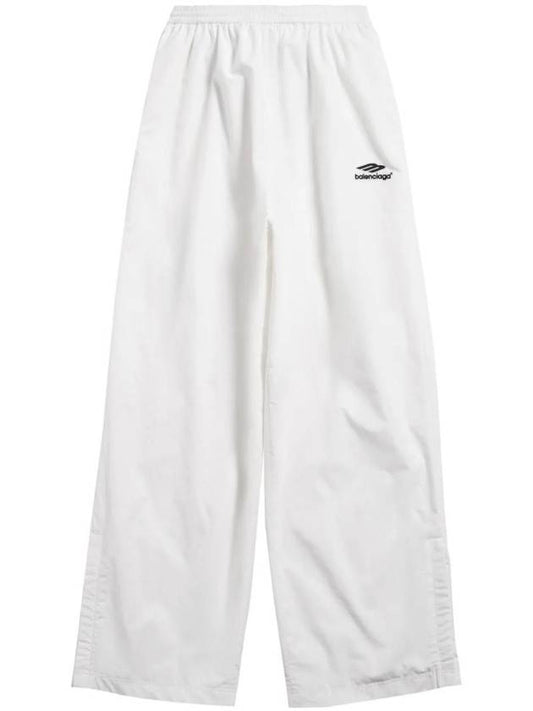 Luxury Balenciaga 3B Sports Icon Track Pants White