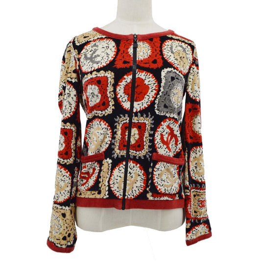 Luxury Chanel 2009 Spring Sports line patchwork print collarless jacket #40