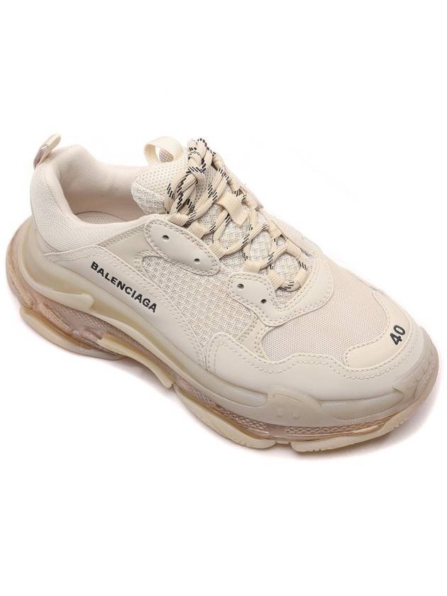 Luxury Balenciaga Triple S Clear Sole Low Top Sneakers Beige