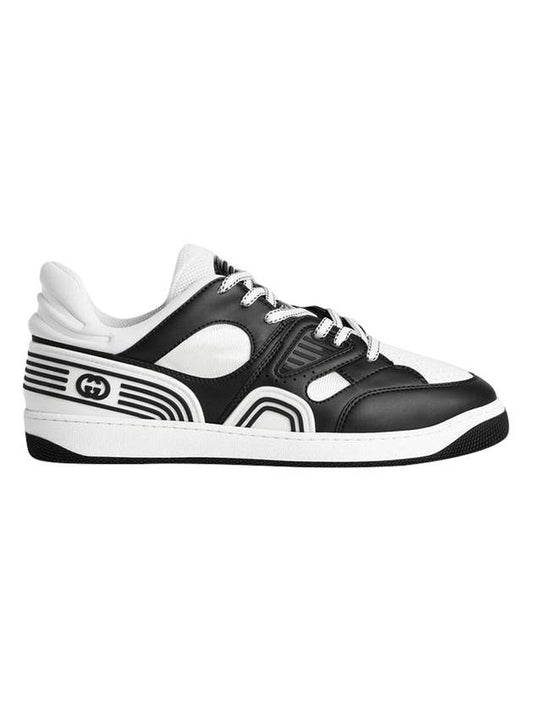 Luxury Gucci Trending 2025 Basket Two-Tone Low Top Sneakers Black White