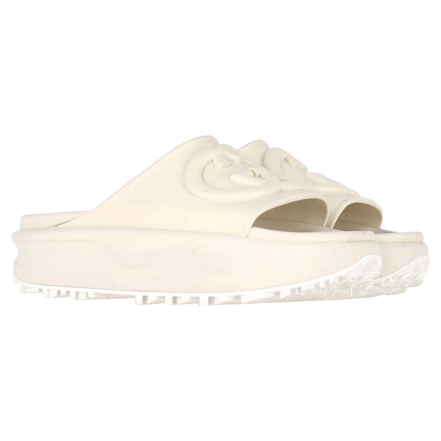 Luxury Gucci Trending 2025 Slide Sandal with Interlocking G in White Rubber