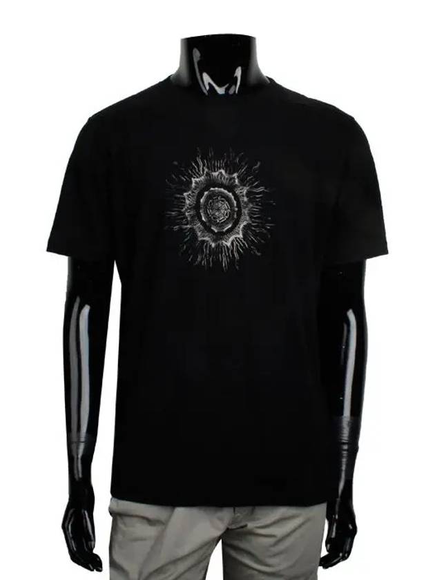 Luxury Saint Laurent Graphic Logo Print Short Sleeve T-Shirt Black