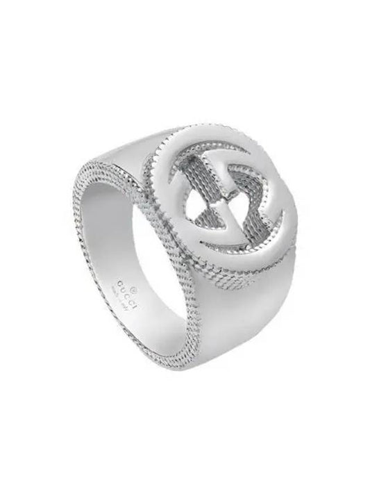 Luxury Gucci Trending 2025 Interlocking G Wide Ring Silver