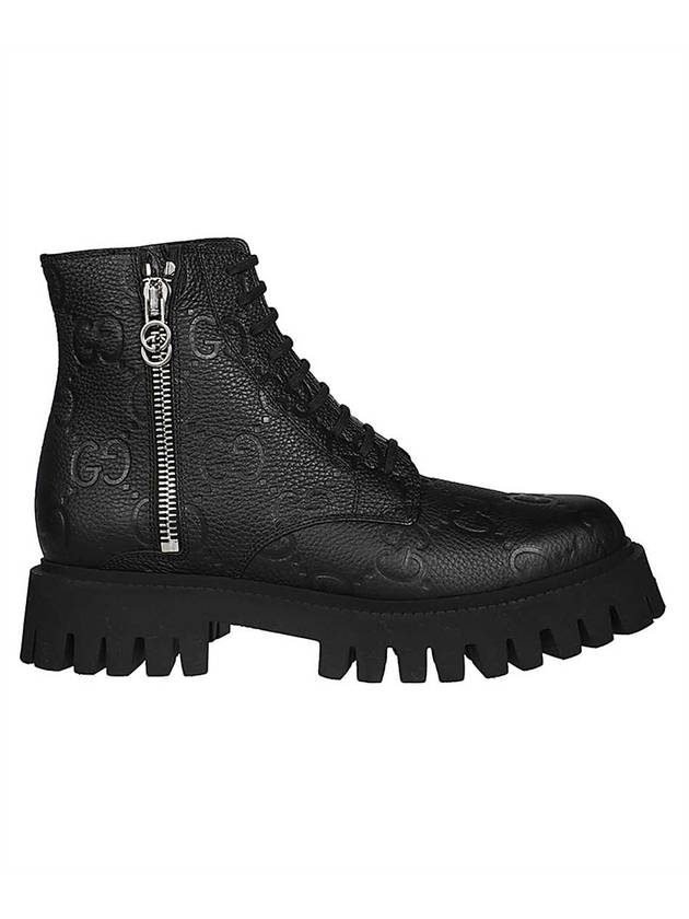 Luxury Gucci Trending 2025 GG Supreme Leather Ankle Boots Black