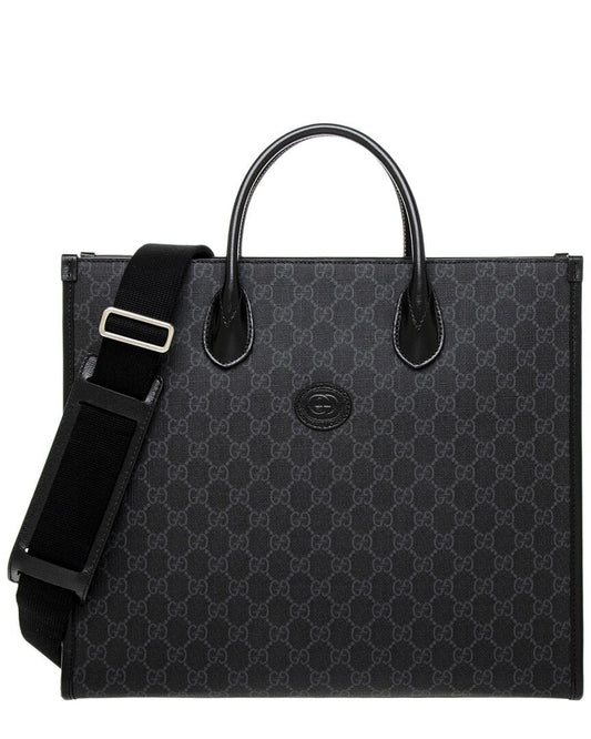Luxury Gucci Trending 2025 Interlocking G Medium Canvas Tote