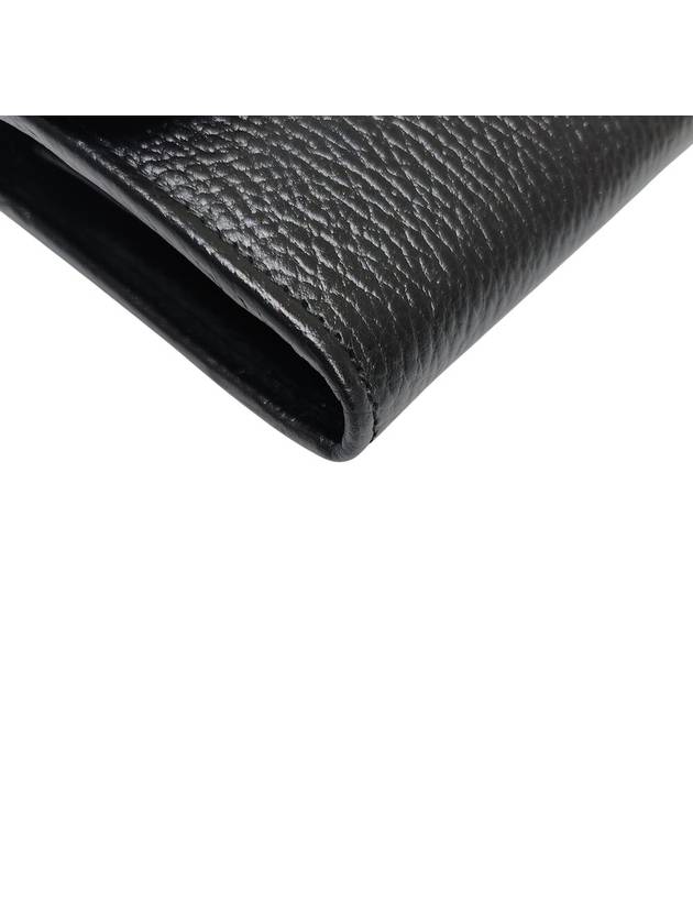 Luxury Gucci Trending 2025 615524 GG interlocking black leather long wallet