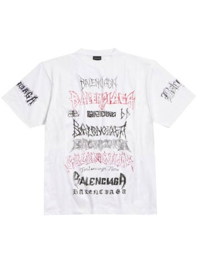 Luxury Balenciaga Cotton Crew Neck Short Sleeve T-shirt White